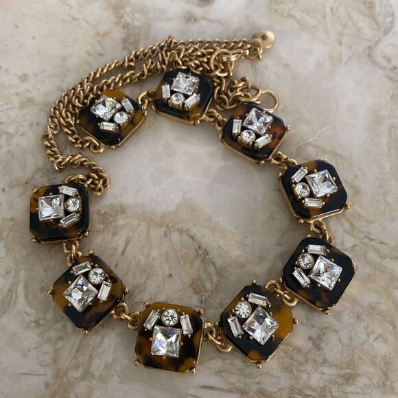 J.Crew Tortoise & Crystal Adjustable Necklace - Picture 5 of 12